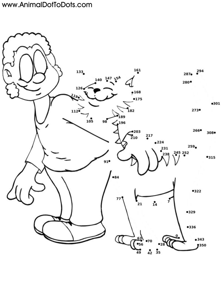 Difficult Free Printable Animal Dot-to-dot Worksheets