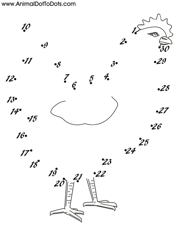 Easy Free Printable Animal Dot-to-dot Worksheets