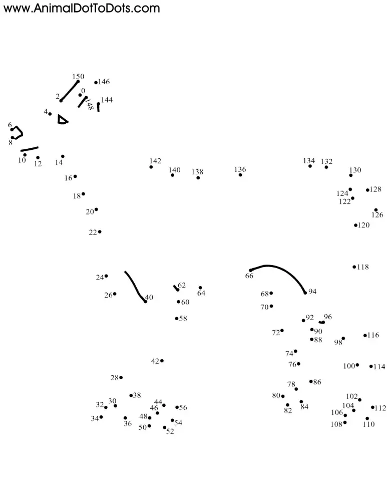 Free Printable Animal Dot-to-dot Dog