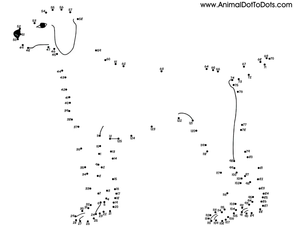1st Grade Free Printable Animal Dot To Dot Worksheets