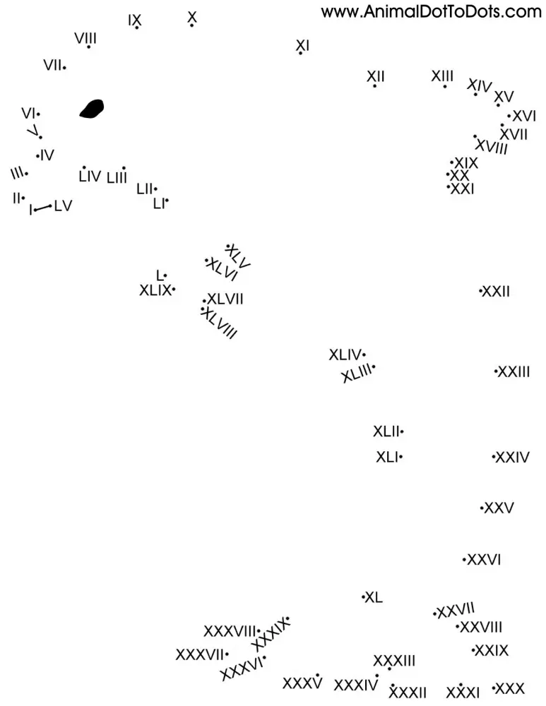 Free Printable Animal Dot-to-Dot Dolphin