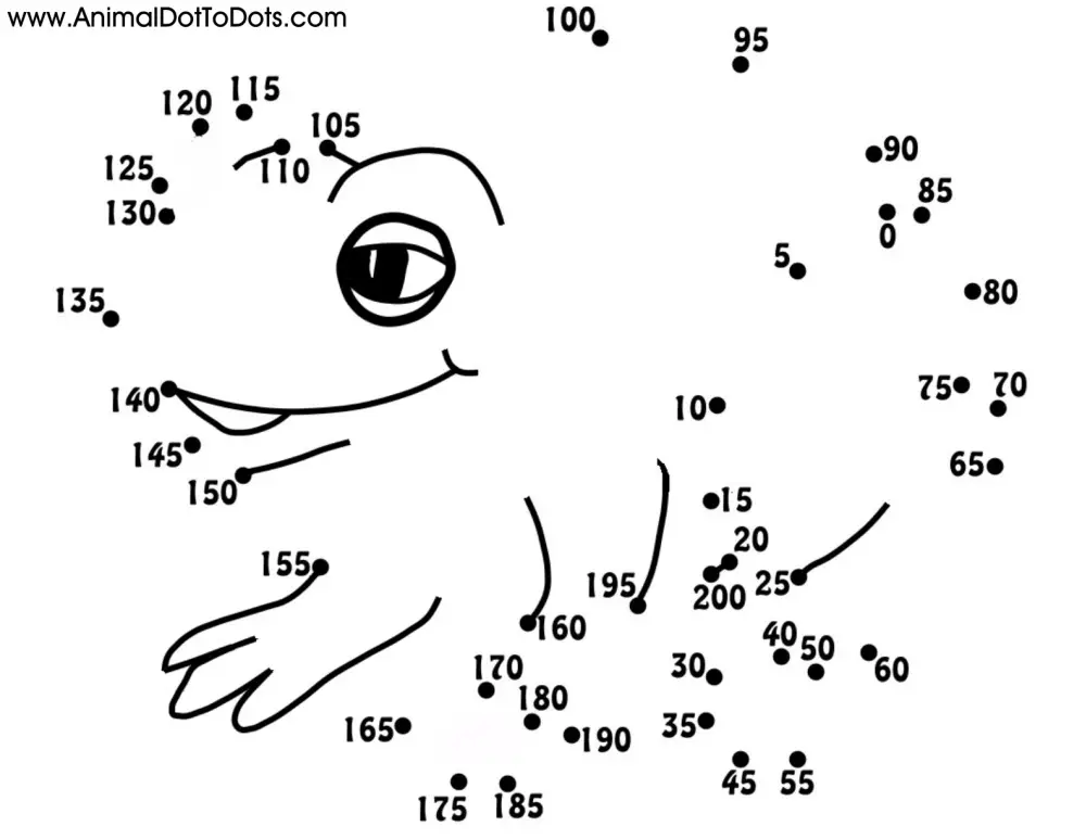 Free Printable Animal Dot-to-dot Frog