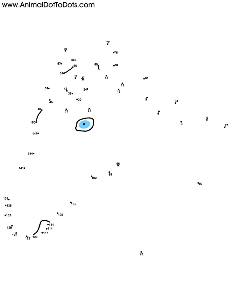Free Printable Animal Dot-to-dot Horse