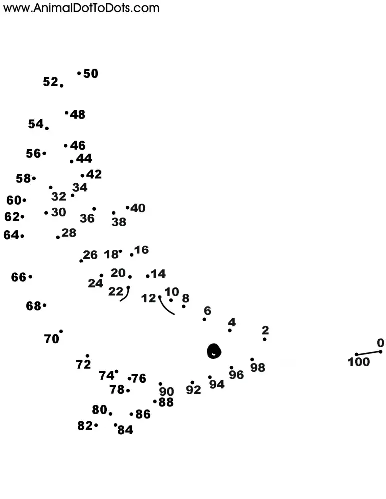 Free Printable Animal Dot-to-Dot Swordfish