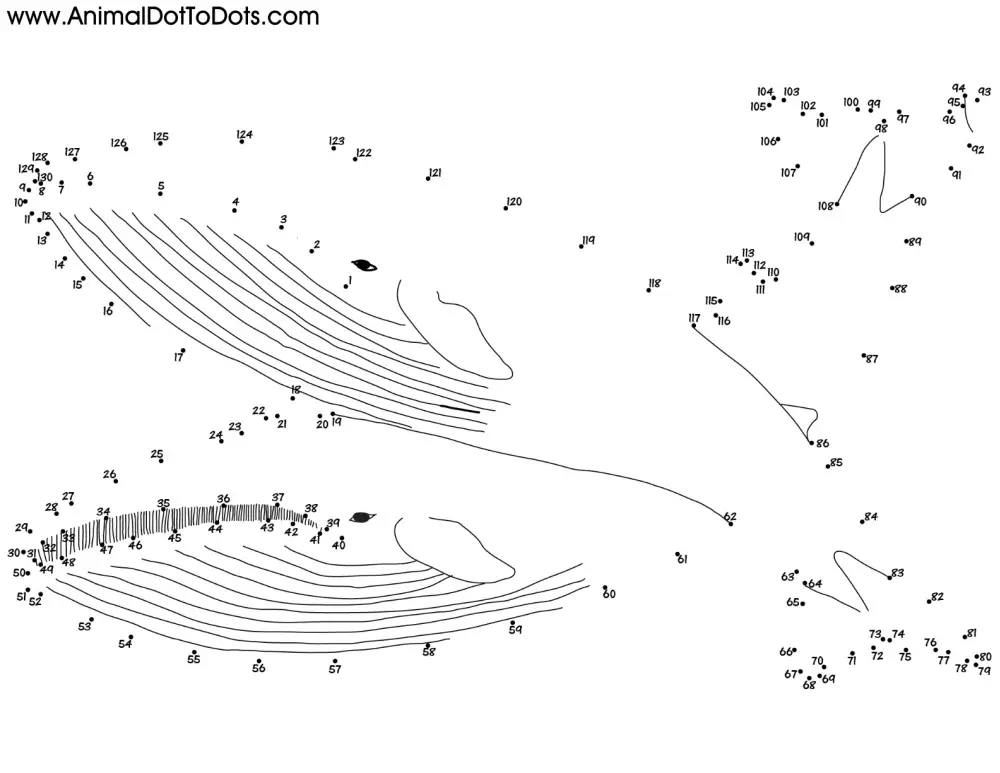 Free Printable Animal Dot-to-dot Worksheets (Count by Ones)